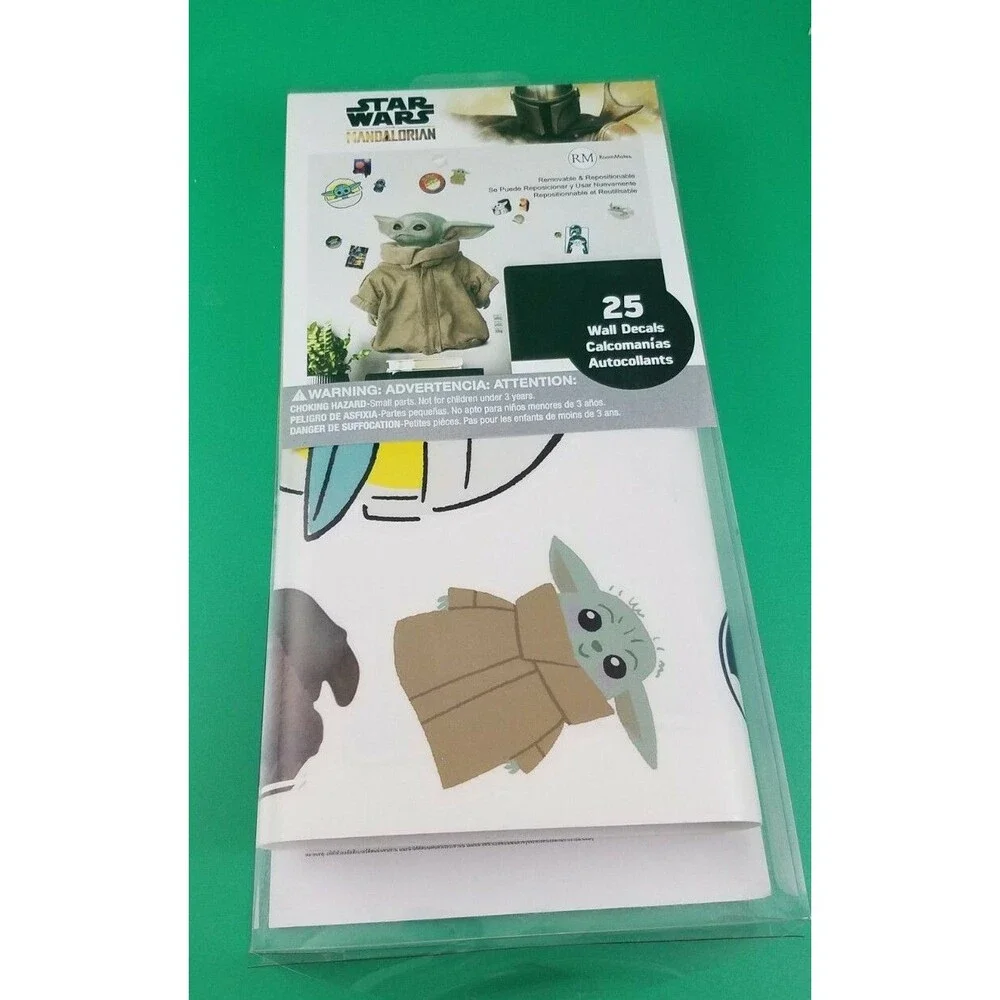 RoomMates 25 Star Wars The Mandalorian Baby Yoda Child Removable Wall Decals